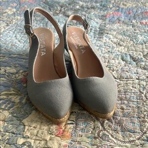 VISCATA Barcelona Gray Espadrille Wedges